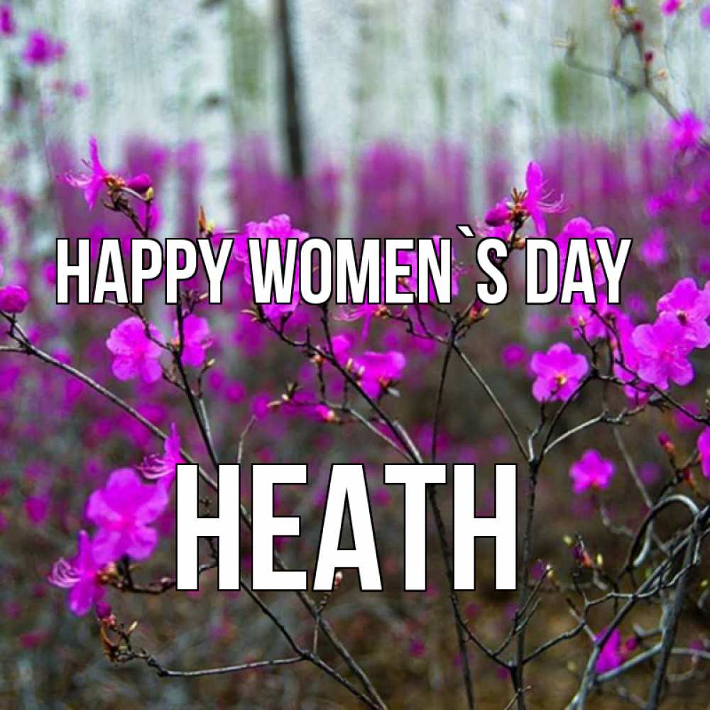 Greetings card с именем, Heath happy women`s day дикие цветы Greetings with text for free download 